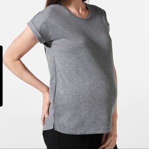 BLANQI House Roll Sleeve Tunic—size Small— Heather Grey—Maternity and Postpartum